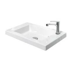 Miller London 60 Wall Hung Two Door Vanity Unit + Basin (White) -Vanity Units Sales Store 166W1 LN 460 1