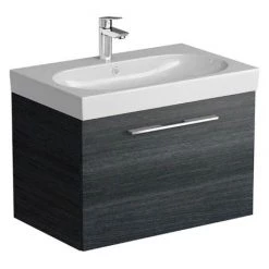 Tissino Angelo 700mm Wall Hung Washbasin Unit - Barossa Oak