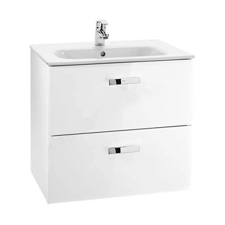 Roca Victoria Basic 600m Wall Hung Vanity Unit - Gloss White 1 Roca Victoria Basic 600m Wall Hung Vanity Unit - Gloss White