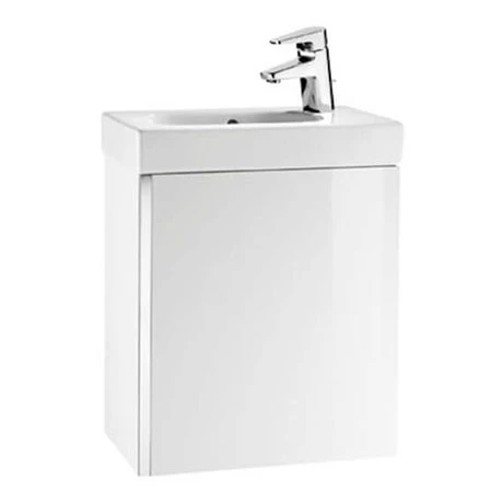 Roca Mini 450m Wall Hung Vanity Unit - Gloss White 1 Roca Mini 450m Wall Hung Vanity Unit - Gloss White