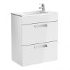 Roca Debba 600m 2-Drawer Wall Hung Vanity Unit - Gloss White