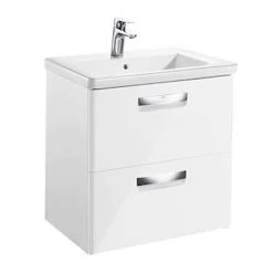 Roca The Gap 600m 2-Drawer Wall Hung Vanity Unit - Gloss White