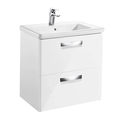 Roca The Gap 600m 2-Drawer Wall Hung Vanity Unit - Gloss White 1 Roca The Gap 600m 2-Drawer Wall Hung Vanity Unit - Gloss White