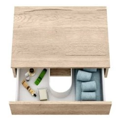 Arezzo Wall Hung Countertop Basin Shelf with Drawer - Rustic Oak - 600 x 450mm 9 Arezzo Wall Hung Countertop Basin Shelf with Drawer - Rustic Oak - 600 x 450mm -Vanity Units Sales Store ABCTOK6 d4 460