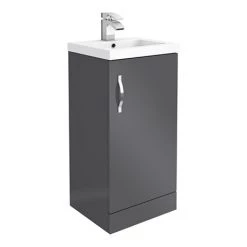 Apollo2 405mm Gloss Grey Floor Standing Vanity Unit