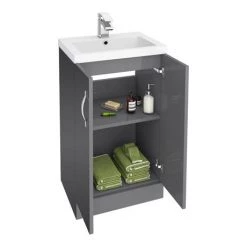 Apollo2 505mm Gloss Grey Floor Standing Vanity Unit 5 Apollo2 505mm Gloss Grey Floor Standing Vanity Unit -Vanity Units Sales Store AP2GFS5 nd1 460