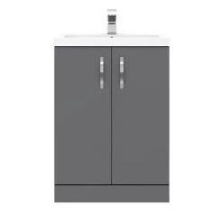 Apollo2 605mm Gloss Grey Floor Standing Vanity Unit 11 Apollo2 605mm Gloss Grey Floor Standing Vanity Unit -Vanity Units Sales Store AP2GFS6 d5 460