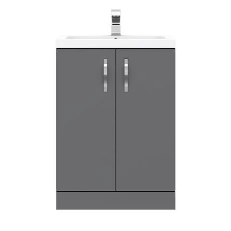 Apollo2 605mm Gloss Grey Floor Standing Vanity Unit 6 Apollo2 605mm Gloss Grey Floor Standing Vanity Unit - Image 6