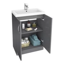 Apollo2 605mm Gloss Grey Floor Standing Vanity Unit 8 Apollo2 605mm Gloss Grey Floor Standing Vanity Unit -Vanity Units Sales Store AP2GFS6 nd1 460