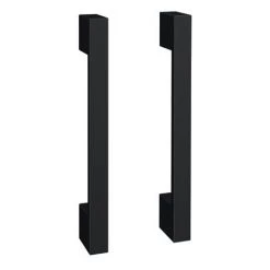 Apollo2 505mm Gloss Grey Wall Hung Vanity Unit w. Matt Black Handles -Vanity Units Sales Store AP2GWH5MB d2 460