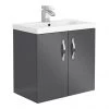 Apollo2 605mm Gloss Grey Wall Hung Vanity Unit