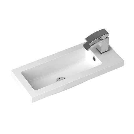 Apollo2 605mm Gloss Grey Open Shelf Compact Floor Standing Vanity Unit 2 Apollo2 605mm Gloss Grey Open Shelf Compact Floor Standing Vanity Unit - Image 2