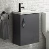 Apollo2 405mm Gloss Grey Compact Wall Hung Vanity Unit