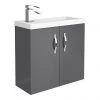 Apollo2 605mm Gloss Grey Compact Wall Hung Vanity Unit