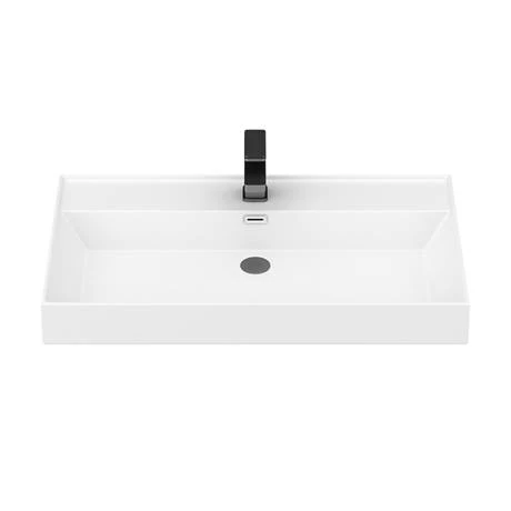 Arezzo Countertop Basin Unit - Concrete-Effect with Black Frame - 1000mm inc. Basin 4 Arezzo Countertop Basin Unit - Concrete-Effect with Black Frame - 1000mm inc. Basin - Image 4