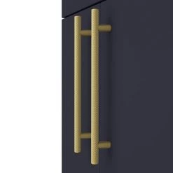 Arezzo Floor Standing Vanity Unit - Matt Blue - 500mm with Industrial Style Brushed Brass Handles -Vanity Units Sales Store AZB5FSVBBIS d2 460