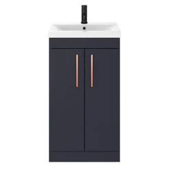 Arezzo 500 Matt Blue Floor Standing Vanity Unit with Rose Gold Handles 6 Arezzo 500 Matt Blue Floor Standing Vanity Unit with Rose Gold Handles -Vanity Units Sales Store AZB5FSVRG d2 460