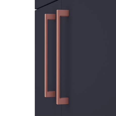 Arezzo 500 Matt Blue Floor Standing Vanity Unit with Rose Gold Handles 4 Arezzo 500 Matt Blue Floor Standing Vanity Unit with Rose Gold Handles - Image 4