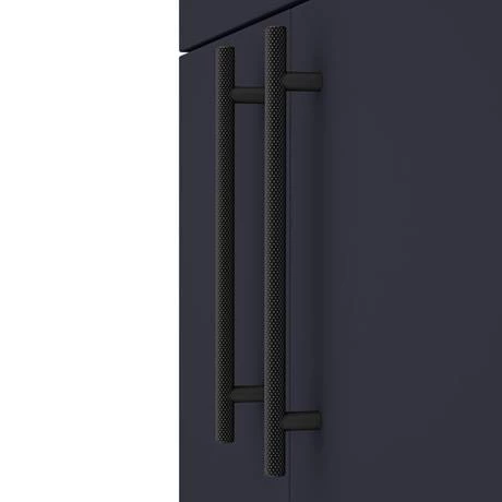 Arezzo Floor Standing Vanity Unit - Matt Blue - 600mm with Industrial Style Black Handles 3 Arezzo Floor Standing Vanity Unit - Matt Blue - 600mm with Industrial Style Black Handles - Image 3