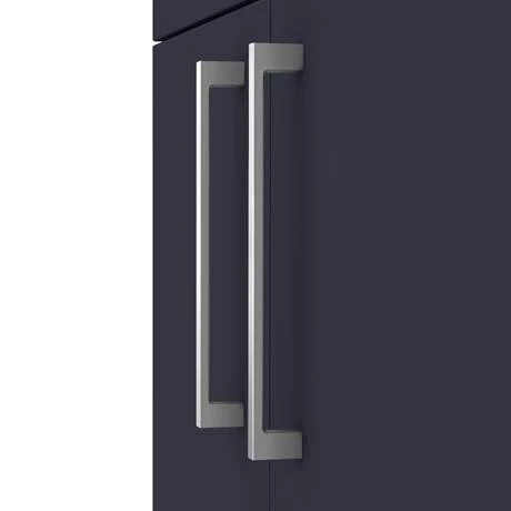 Arezzo Floor Standing Countertop Vanity Unit - Matt Blue - 600mm with Chrome Handles 2 Arezzo Floor Standing Countertop Vanity Unit - Matt Blue - 600mm with Chrome Handles - Image 2