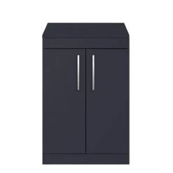 Arezzo Floor Standing Countertop Vanity Unit - Matt Blue - 600mm with Chrome Handles 6 Arezzo Floor Standing Countertop Vanity Unit - Matt Blue - 600mm with Chrome Handles -Vanity Units Sales Store AZB6FSWCH nd1 460