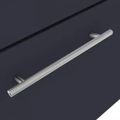 Arezzo Wall Hung Vanity Unit - Matt Blue - 600mm with Industrial Style Chrome Handle -Vanity Units Sales Store AZB6WHVCHIS d2 460