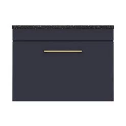 Arezzo Wall Hung Countertop Vanity Unit - Matt Blue - 600mm with Black Worktop & Brushed Brass Handle 9 Arezzo Wall Hung Countertop Vanity Unit - Matt Blue - 600mm with Black Worktop & Brushed Brass Handle -Vanity Units Sales Store AZB6WHWBBB d5 460
