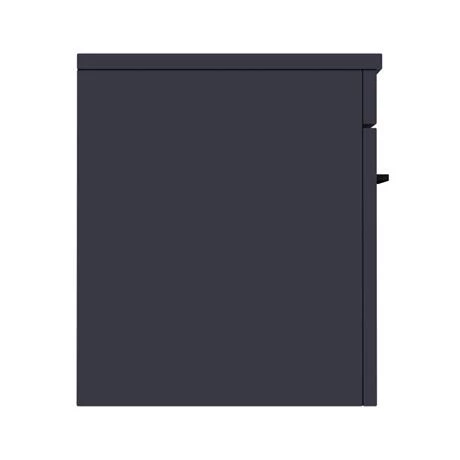 Arezzo Wall Hung Countertop Vanity Unit - Matt Blue - 600mm with Matt Black Handle 4 Arezzo Wall Hung Countertop Vanity Unit - Matt Blue - 600mm with Matt Black Handle - Image 4