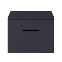 Arezzo Wall Hung Countertop Vanity Unit - Matt Blue - 600mm with Matt Black Handle 7 Arezzo Wall Hung Countertop Vanity Unit - Matt Blue - 600mm with Matt Black Handle -Vanity Units Sales Store AZB6WHWBK d3 460