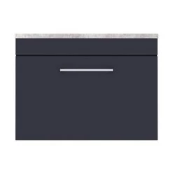 Arezzo Wall Hung Countertop Vanity Unit - Matt Blue - 600mm with Grey Worktop & Chrome Handle 9 Arezzo Wall Hung Countertop Vanity Unit - Matt Blue - 600mm with Grey Worktop & Chrome Handle -Vanity Units Sales Store AZB6WHWCHG d5 460