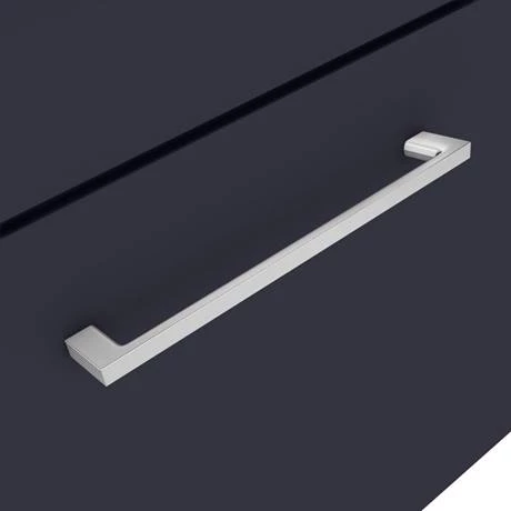 Arezzo Wall Hung Countertop Vanity Unit - Matt Blue - 600mm with Grey Worktop & Chrome Handle 2 Arezzo Wall Hung Countertop Vanity Unit - Matt Blue - 600mm with Grey Worktop & Chrome Handle - Image 2