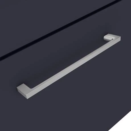 Arezzo Wall Hung Countertop Vanity Unit - Matt Blue - 600mm with Chrome Handle 2 Arezzo Wall Hung Countertop Vanity Unit - Matt Blue - 600mm with Chrome Handle - Image 2