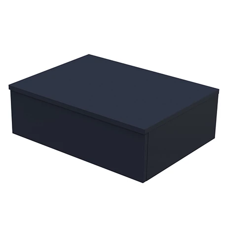 Arezzo Wall Hung Countertop Basin Shelf with Drawer - Matt Blue - 600 x 450mm 1 Arezzo Wall Hung Countertop Basin Shelf with Drawer - Matt Blue - 600 x 450mm