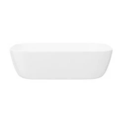 Arezzo Floating Basin Shelf with Drawer - Matt White - 600mm inc. Curved Rectangular Basin -Vanity Units Sales Store AZCTWHT6B1 n d4 460