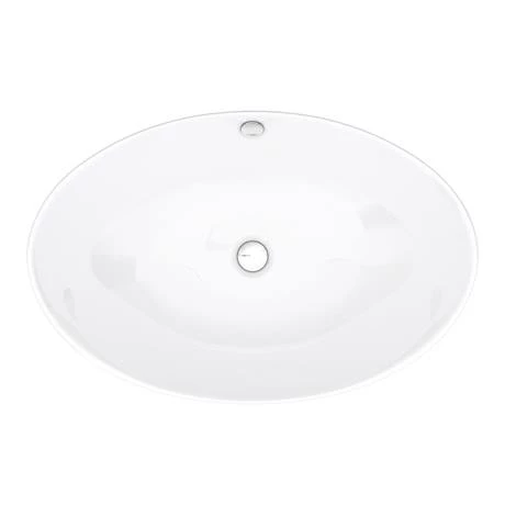Arezzo Floating Basin Shelf with Drawer - Matt White - 600mm inc. Oval Basin 4 Arezzo Floating Basin Shelf with Drawer - Matt White - 600mm inc. Oval Basin - Image 4
