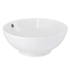 Arezzo Floating Basin Shelf with Drawer - Matt White - 600mm inc. Round Basin -Vanity Units Sales Store AZCTWHT6B4 d2 460