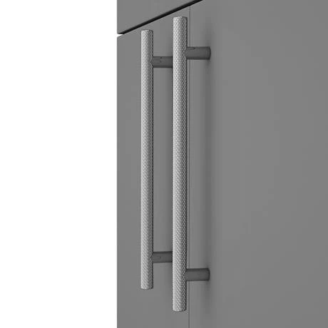 Arezzo Floor Standing Vanity Unit - Matt Grey - 500mm with Industrial Style Chrome Handles 3 Arezzo Floor Standing Vanity Unit - Matt Grey - 500mm with Industrial Style Chrome Handles - Image 3
