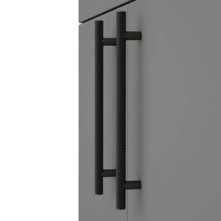 Arezzo Floor Standing Vanity Unit - Matt Grey - 500mm with Industrial Style Black Handles 6 Arezzo Floor Standing Vanity Unit - Matt Grey - 500mm with Industrial Style Black Handles -Vanity Units Sales Store AZG5FSVMBIS d2 460