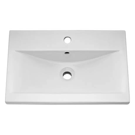 Arezzo 500 Matt Grey Wall Hung 1-Drawer Vanity Unit with Chrome Handle 2 Arezzo 500 Matt Grey Wall Hung 1-Drawer Vanity Unit with Chrome Handle - Image 2