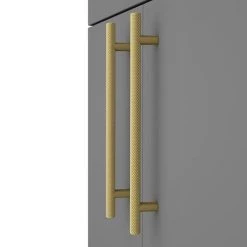 Arezzo Floor Standing Vanity Unit - Matt Grey - 600mm with Industrial Style Brushed Brass Handles 8 Arezzo Floor Standing Vanity Unit - Matt Grey - 600mm with Industrial Style Brushed Brass Handles -Vanity Units Sales Store AZG6FSVBBIS D2 460