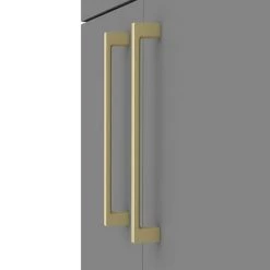 Arezzo 600 Matt Grey Floor Standing Vanity Unit with Brushed Brass Handles -Vanity Units Sales Store AZG6FSVBB d2 460