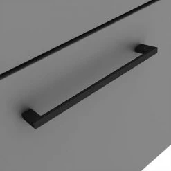 Arezzo 600 Matt Grey Wall Hung Vanity Unit with Matt Grey Basin + Black Handle -Vanity Units Sales Store AZG6WHVBKG d2 460