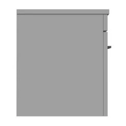 Arezzo Wall Hung Countertop Vanity Unit - Matt Grey - 600mm with Matt Black Handle -Vanity Units Sales Store AZG6WHWBK D5 460
