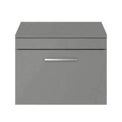 Arezzo Wall Hung Countertop Vanity Unit - Matt Grey - 600mm with Chrome Handle 6 Arezzo Wall Hung Countertop Vanity Unit - Matt Grey - 600mm with Chrome Handle -Vanity Units Sales Store AZG6WHWCH d2 460