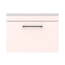 Arezzo Wall Hung Countertop Vanity Unit - Matt Pink - 600mm with White Worktop & Matt Black Handle 9 Arezzo Wall Hung Countertop Vanity Unit - Matt Pink - 600mm with White Worktop & Matt Black Handle -Vanity Units Sales Store AZP6WHWMBW d7 460