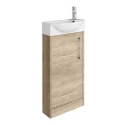 Arezzo Rustic Oak 450mm 1TH Floor Standing Cloakroom Vanity Unit -Vanity Units Sales Store AZRO4FS detail04 460