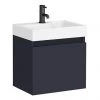 Arezzo Slim Wall Hung Vanity Unit - Matt Blue - 500 x 300mm