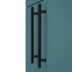 Arezzo Floor Standing Vanity Unit - Matt Green - 500mm with Industrial Style Black Handles -Vanity Units Sales Store AZTG5FSVMBIS d2 460