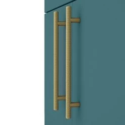 Arezzo Floor Standing Vanity Unit - Matt Green - 600mm with Industrial Style Brushed Brass Handles -Vanity Units Sales Store AZTG6FSVBBIS d3 460