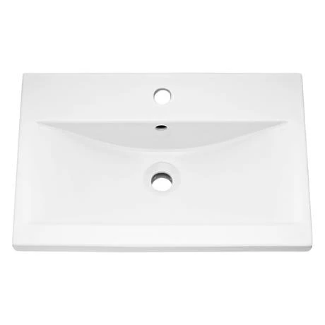 Arezzo 600 Matt Green Floor Standing Vanity Unit with Brushed Brass Handles 2 Arezzo 600 Matt Green Floor Standing Vanity Unit with Brushed Brass Handles - Image 2